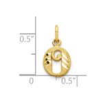 10k Initial O Charm - Image 3