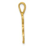 10k Diamond-cut Grooved Initial A Charm - Image 2