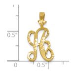 10k Diamond-cut Grooved Initial A Charm - Image 3
