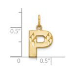 10k Initial P Charm - Image 3
