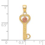 10k Two-tone I Love You Key Charm - Image 3