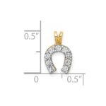 10k Small CZ Horseshoe Charm - Image 3