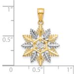 10K w/Rhodium Snowflake Charm - Image 3