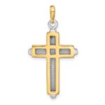 10k Two-tone Cross Pendant - Image 4