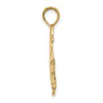 10K Polished Christmas Tree and Santa Pendant - Image 2