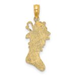10K Polished Christmas Stocking Pendant - Image 4