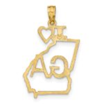 10K Solid Georgia State Pendant - Image 3