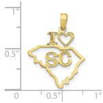10K Solid South Carolina State Pendant - Image 4