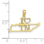 10K Solid Tennessee State Pendant - Image 4