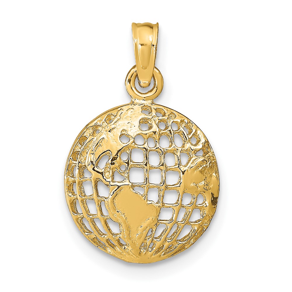 10D1208.jpg 10k Polished Globe Pendant - Image 1