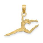 10k Solid Polished Gymnast Charm - Image 4