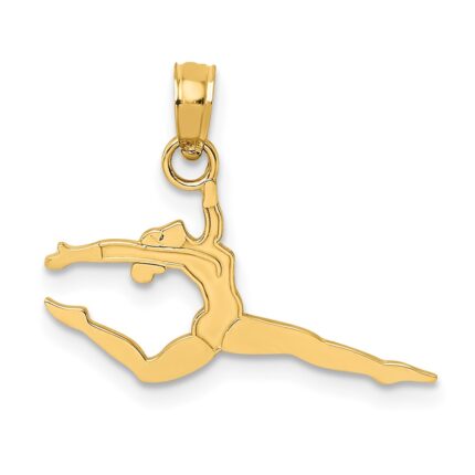 10k Solid Polished Gymnast Charm