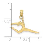 10k Solid Polished Gymnast Charm - Image 3