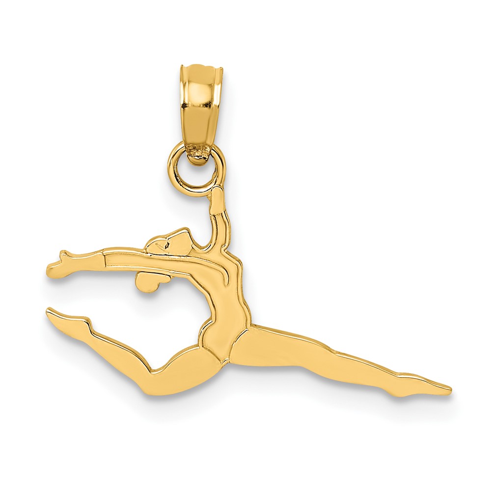 10D1448.jpg 10k Solid Polished Gymnast Charm - Image 1