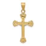 10K Two-tone Diamond-cut Crucifix Pendant - Image 4