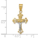 10K Two-tone INRI Crucifix Charm - Image 3