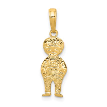 10K Boy with Hands in Pocket Pendant