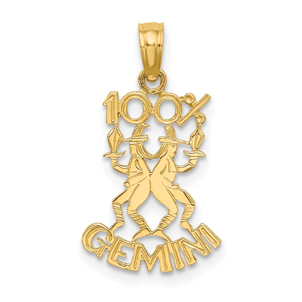 10D4056.jpg 10K 100% GEMINI Zodiac Charm - Image 1