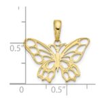 10K Butterfly Cut-out Pendant - Image 3