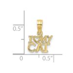 10k I HEART MY CAT Charm - Image 3