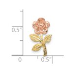 10K Two-tone Rose Flower Slide - Image 4