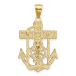 10k Two-tone Mariner's Crucifix Pendant - Image 4