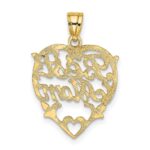 10k BEST MOM Heart Charm - Image 4