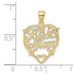 10k BEST MOM Heart Charm - Image 3