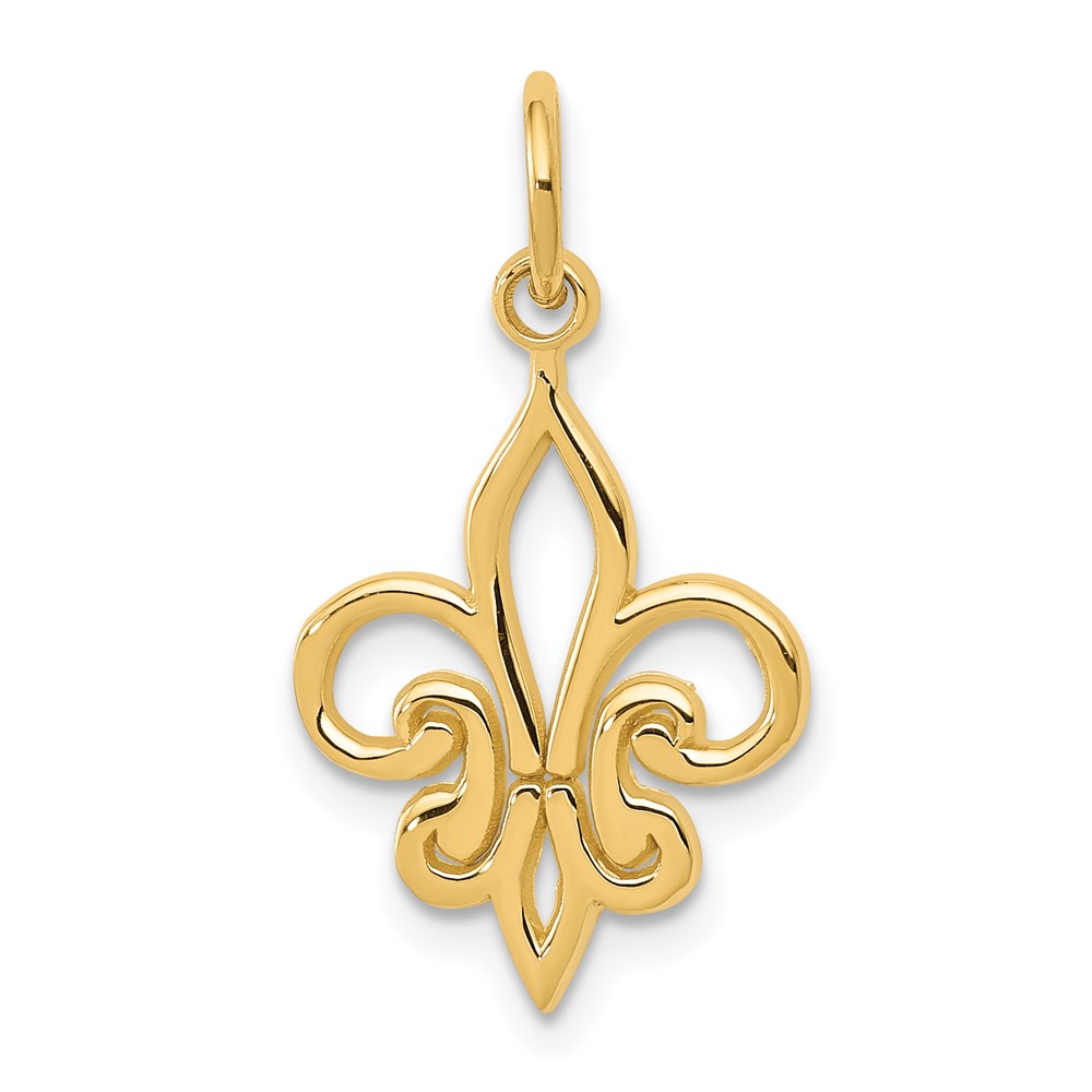 10K2756.jpg 10k Fleur De Lis Charm - Image 1