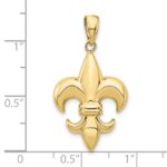 10k Medium Fleur-De-Lis Pendant - Image 3
