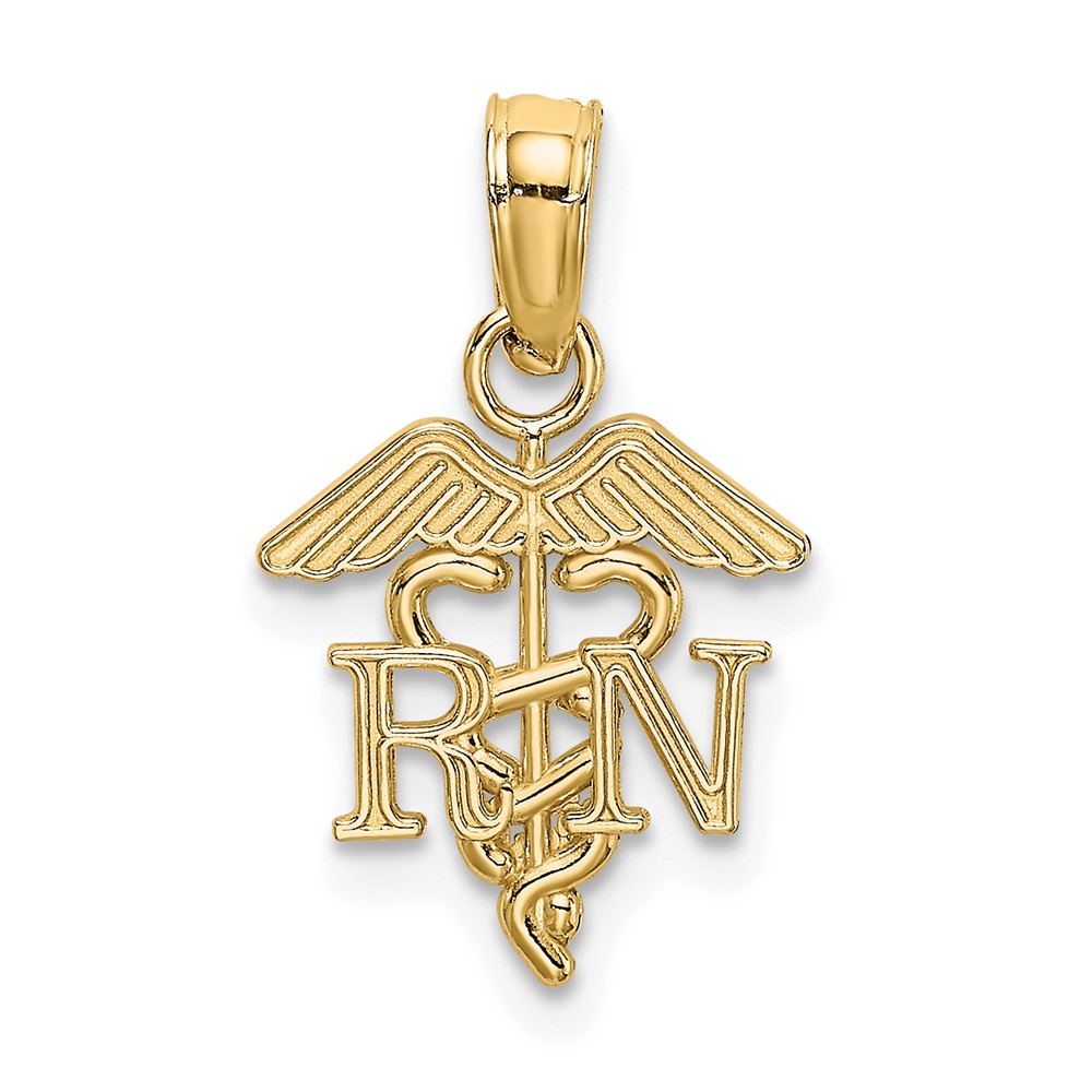 10K2853.jpg 10K RN Caduceus Pendant - Image 1