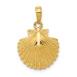 10k Scallop Shell Pendant