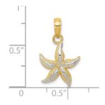 10K w/Rhodium Starfish Charm - Image 3