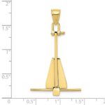 10K  3D Moveable Anchor Pendant - Image 3