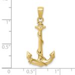 10k Anchor w/Rope Pendant - Image 3