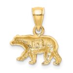 10K Diamond-cut Bear Pendant - Image 4