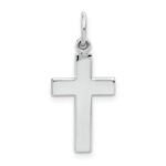 10k White Gold Cross Pendant