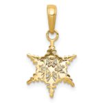 10k Small Snowflake Pendant - Image 4