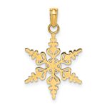 10k Polished Snowflake Charm