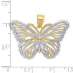 10K W/Rhodium Butterfly Pendant - Image 4