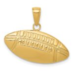 10K Diamond-Cut Medium Football Charm