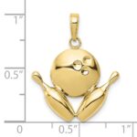 10k Diamond-Cut Bowling Theme Charm - Image 3