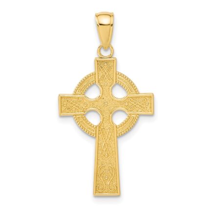 10k Celtic Cross w/Eternity Circle Pendant