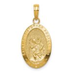 10k Saint Christopher Medal Pendant