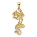 10K Gold Polished Panther Pendant - Image 3