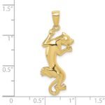 10K Gold Polished Panther Pendant - Image 4
