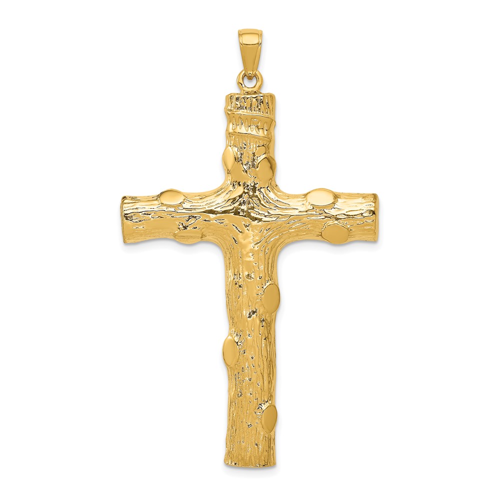 10K5459.jpg 10k Large Textured Cross Pendant - Image 1