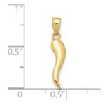 10k Italian Horn Pendant - Image 3