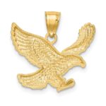 10k Diamond-cut Eagle Pendant - Image 4
