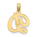 10K Polished D Script Initial Charm - Image 4